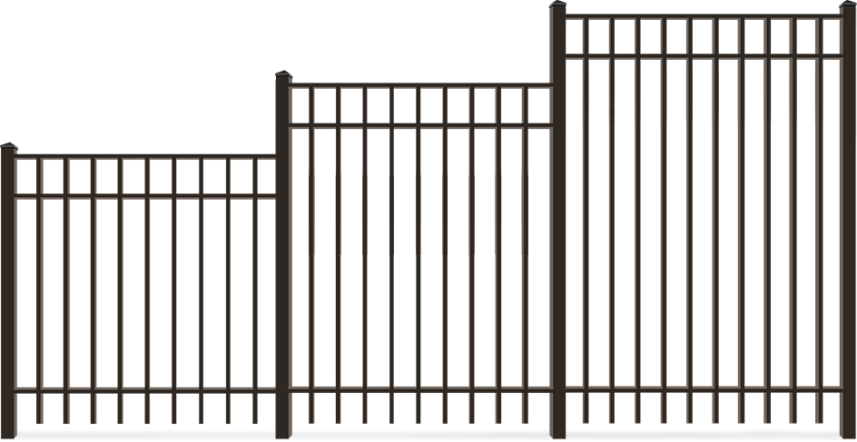 Residential Aluminum fence height options West Michigan