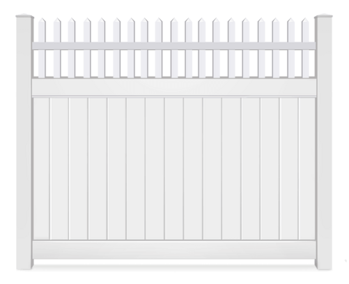 Vinyl Spindle Open Top fence contractor in West Michigan