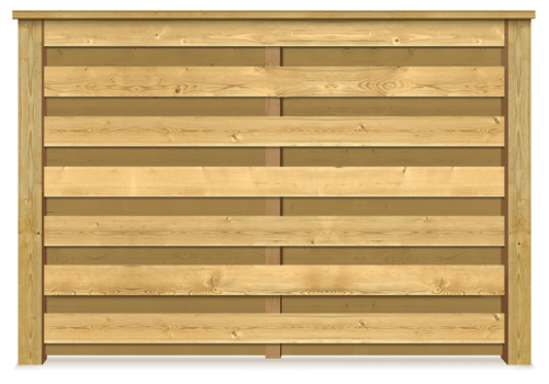 Horizontal Shadowbox wood fence in West Michigan