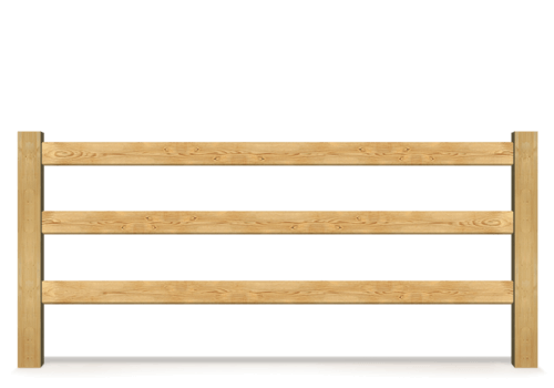 Post & Board wood fence in West Michigan