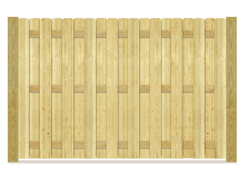 Shadowbox wood fence in West Michigan
