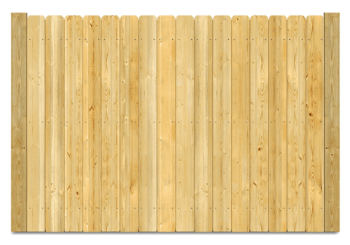 Stockade wood fence in West Michigan